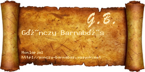 Gönczy Barnabás névjegykártya